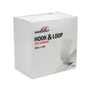 Moroday 50mm x 10m White Hook And Loop Self Adhesive