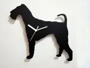 Airedale Terrier Dog Silhouette - Wall Clock