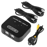 USB Printer Sharing KVM Switch, Automatic Switching Without Drivers. Share Ke...