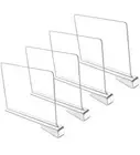 Sooyee Acrylic Shelf Dividers for Closet Organization,4 PCS Closet Shelf