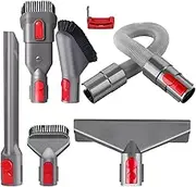 7pcs Vacuum Cleaner Accessories Attachment Kit Brush Hose Trigger Lock Tools for Dyson V11 V10 V7 V8 V12 V15 GEN5 G5 Absolute Detect Outsize Vacuum Cleaner Replacement Set