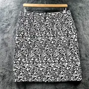 New TARGET Womens Skirt Size 12 Black White Stretch Animal Print Casual Ladies