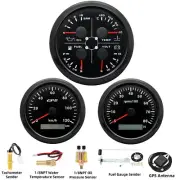 85mm Boat Gps Speedometer 120km/h Tachometer 8000rpm&4 In 1 Multifunction Gauge