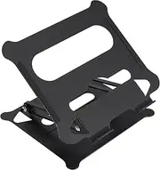 Adjustable Laptop Stand Portable Folding Al num Alloy Height and Angle Adjusted Support 10''-15.6'' Laptop Tablet Bracket Riser Holder Computer Stand Black Black