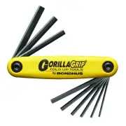 Bondus B12589 - Set 9 Hex GorillaGrip Fold-up Tools 5/64-1/4"