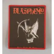 BLASPHEMY Fallen Angel of Doom SMALL PATCH RED Border Printed