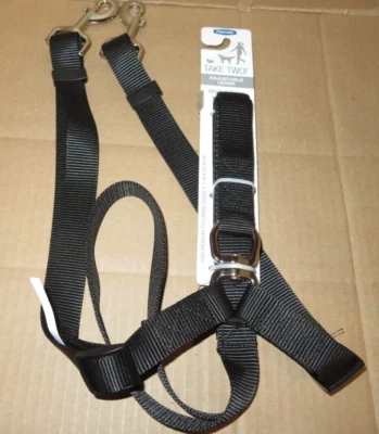 Petmate Take Two Adjustable Leash For Medium to Large Dogs Black New