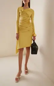 [Givenchy] Draped Satin Midi Skirt