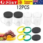 12x Parts For 250W Magic Bullet Blender MB1001 Replacement 16oz Cups with Handle