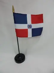 Dominican Rep 4"x6" Table Top Flags International Country Flag Closeout