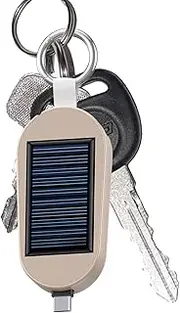 Portable Solar Bank - Solar Keychain Bank Type C, 3000mAh Bank Portable Charger with Wireless Watch Charger, for Travel, Outdoor Camping