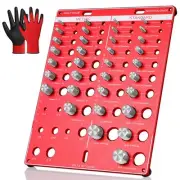 42 Nut and Bolt Thread Checker,Bolt Size and Thread Gauge, 15 Metric & 19 Sta...