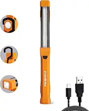 EverBrite 1000LM LED Work Light, Rechargeable Work Light for Mechanics with Dual Magnetic Bases&Hanging Hooks, 4 Lighting Modes, USB C Cable, for Car Repairing, Working, and Hurricane, Pack of 1