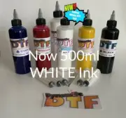 DTF Ink for DTF Printers,Epson Printer, (6)- 250ml bottles CMYK+WW