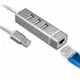 USB2.0&RJ45鋁合金集線器HBC-28