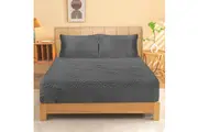 Ramesses Sherpa Fleece Fitted Sheet Combo Set Charcoal