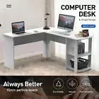 140CM Corner Computer Desk L-Shape Student Table Home Office Study Laptop White