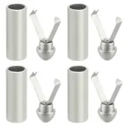 Shoe Lace Tip, 4Pcs Metal Shoelace Head, Shoelace Tips Cords (Gray)