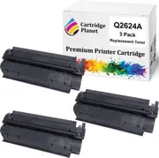 3 Pack Compatible Toner Cartridge Replacement for HP Q2624A 24A (2,500 Pages) for HP Laserjet 1150
