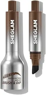 SHEGLAM Brow-Fection Angled Brush & Dip Upgraded Microblading Eyebrow Pen Long Lasting Waterproof Easy To Color-Taupe
