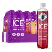 Sparkling Ice Purple Variety Pack, Flavored Sparkling Water, Zero Sugar, with Vi