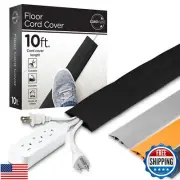 Cordinate 10ft Floor Cord Cover, Cable Protector, Hide Extension Cords, Prote