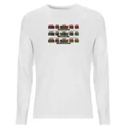 Back To The Future Destination Clock Men's Long Sleeve T-Shirt - White
