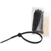 DOSS CT140BK 152Mm Cable Tie 100Pk Black - 100 Pack Natural Nylon: Standard