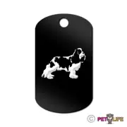 Cavalier King James Engraved Keychain GI Tag dog Spaniel Many Colors