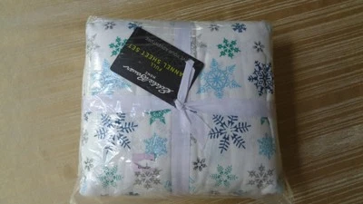 Eddie Bauer - Full Sheets Cotton Flannel Bedding Set, 4 pieces - New - WINTER