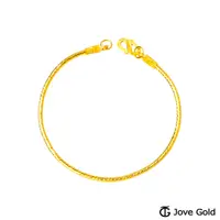 在飛比找PChome24h購物優惠-Jove Gold 漾金飾 經典彌月黃金手環