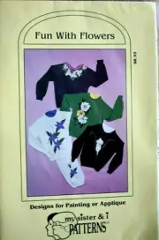 FUN WITH FLOWERS APPLIQUE PATTERN FOR SHIRTS UNCUT VINTAGE 1986