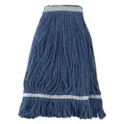 Winco Yarn Mop Head, 24-Ounce, 4 Ply Loop End, Blue, Tan