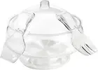 AB-3-D Acrylic Salad Bowl & Servers, Clear
