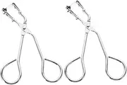 HAKIDZEL 2Pcs Mini Eyelash Curler Kit Stainless Steel False Eyelash Beauty Tool with Refill Pads Compact Design for Seamless Curling Nonslip Grip for Easy