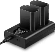 ENEGON Charger Set for Sony Cameras - A7R III IV A7S III A7 III A7 IV ZV E1 FX3