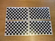4x stickers 85mm x 50mm decals CHECKER FLAG