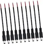 ETHZZLE Long Lasting 5.5x2.1mm Dc Power Connectors Male to Male Adapter Cables for CCTV
