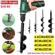 4 Sizes Earth Drill Bit Garden Planting Planter Spiral Hole Digger Tool