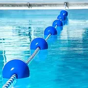 Pool Rope Lane Divider, Blue White Marker Line for Dividing Pool Lanes Areas, Indoor Portable Floating Cordon Ropes for Competition Training