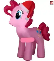 CHRISTMAS SANTA MY LITTLE PONY PINKIE PIE 3 FT Airblown Inflatable GEMMY