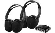 FARENHEIT HP-22IRT 2 SINGLE CHANNEL WIRELESS CAR HEADPHONES PAIR IR TRANSMITTER