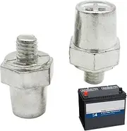 Side Post Battery Terminal,Positive Negative Battery Terminals Connectors Side Post | Lead Alloy Charging Connector for Automotive, Pack of 2