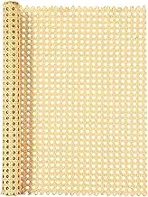 Plastic Rattan Cane Webbing Roll,Handwoven Synthetic Poly Rattan,Faux Cane Mesh-Open Weave,Plastic Rattan Webbing,Artificial Rattan Webbing for DIY Furniture Chair Cabinet