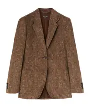 Loro Piana Eleanor Single Breasted Jacket IT38 Dark chocolate light biscuit color