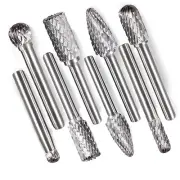 8Pcs/Set 1/4" Shank Double Carbide Rotary Burr Bit Engraving Electrical Tools