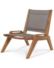 Curated Maison Laurent Teak Outdoor Sling Chat Chair