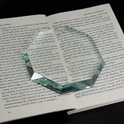StayMax Clear Octagon Glass Paperweight