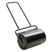 20-Inch Push/Tow Behind Lawn Roller Filled with 10 Gal Water or Sand, Black