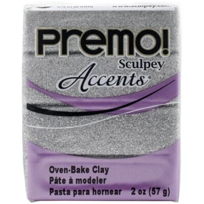 Premo Sculpey Accents, Silver 57g (2oz) - 2wards Polymer Clay & Crafts